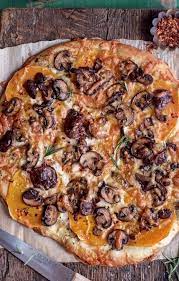 Garlicky Mushroom And Squash Pizza Squash Pizza Pizza Stuffed Mushrooms