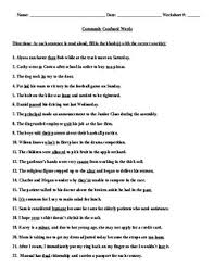 Each sentence has pairs of words / phrases that are italicized and highlighted. Commonly Confused Words Review Worksheet By Debbie S Den Tpt