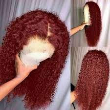 Perruque Synthetique Longue Bouclee Avec Dentelle Sur Le Devant Et Raie Au Milieu Hair Styles Curly Hair Styles Hair Products Online