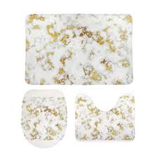 Full star full star full star full star half star. Huawuhome 3 Piece Bathroom Rug Set Shiny Yellow Leaf Gold Foil Texture Customized Buy Online In Cayman Islands At Cayman Desertcart Com Productid 102296817