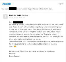 Multitasking While Screen Sharing On Zoom On Ipados 14 Still Broken But Now Zoom Is Saying That They Cannot Fix That With An Update That It S Apple S Os What Can Be Done