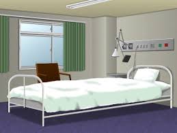 Hospital bed icon vector isolated on white background, hospital bed sign , insurance symbols. Hospital Bed By Marklauck On Deviantart Living Room Background Anime Backgrounds Wallpapers Anime Background