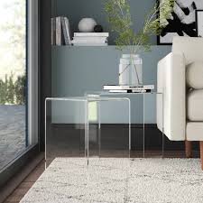 Channing 2 Piece Sled Nesting Tables Nesting Tables Modern Furniture Living Room Pure Decor