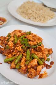 Authentic Thai Recipes Prik King Chicken And Beans Stirred Fried In Red Curry Sauce Recipes Curry Paste Asian Recipes