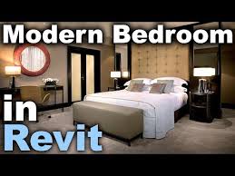 7 Modern Bedroom In Revit Tutorial Interior Design In Revit Youtube Good Basics On Creating Materials Using Modeled Components And Voids Then Rendering In 2020