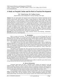 A Study On Punjabi Cuisine And Its Role In Tourism Development By Iosrjbm Issuu