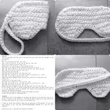 This Is A Crocheted Sleeping Mask I Made It In About 1 Hour Or More Given I Had Know Idea How To Do Most Any Of It Crochet Eyes Crochet Patterns