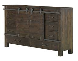 Pine Hill Collection B3561 24 Dresser With Sliding Barn Doors Finished In Rustic Pine By Magnussen Furniture Rustic Dresser Furniture 9 Drawer Dresser