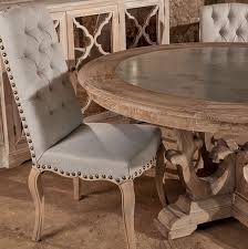 Hart reclaimed wood extending trestle dining table. Asbury Reclaimed Pine Zinc Top Round Large Dining Table Cfs Furniture Uk