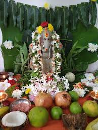 Ganesh Pooja At Home Ganesh Pooja Fruit Apple