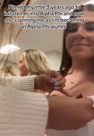 Sorority Initiation Pinning Ceremony