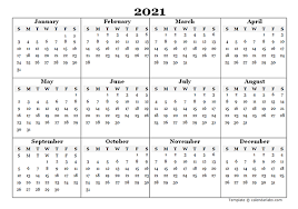 Add your notes, official holidays before you print. 2021 Blank Yearly Calendar Template Free Printable Templates