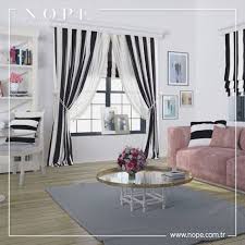 Siyah Beyaz Renk Karisimlariyla Buyuleyici Perde Tasarimlari Nope De Sizleri Bekliyor Siyah Beyaz Yatak Odasi Ev Dekoru Ic Mekanlar