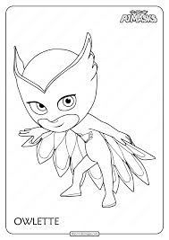 Everyone can be a superhero! Printable Pj Masks Owlette Pdf Coloring Page