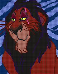 Scar From The Lion King Kandi Pattern Disney Cross Stitch Patterns Disney Cross Stitch Pixel Art