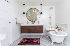 Shop the spring home decor bath rugs, stone flower and tree print area rug, fresh decor idea for home diy craft, 20% off and fast shipping rosegal bohemian style area rugs exotic home decor ideas. 7 Ways To Dress Up Your Bathroom Floor With A Mat Or Rug
