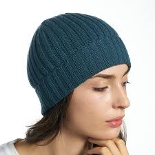 Hat GOLD blue-green cashmere