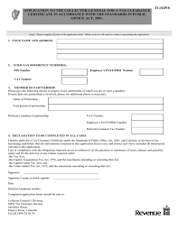 Iht30 pdf , 244kb , 2 pages this file may not be suitable for users of assistive technology. Application To The Collector General For A Tax Clearance