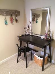 Diy Dressing Table Vanity Using A Desk And Mirror From Target