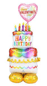 Valentine simple birthday cake with name free download for wish valentine birthday. Airloonz Big Cake Valentine S Birthday 2 Balloons Balloon Delivery By Balloonplanet Com
