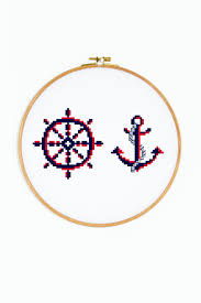 Free cross stitch patterns created by connie barwick. Nautical Anchor Pattern Free Cross Stitch Patterns Dmc