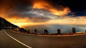 Beach Road At Sunset Hd Wallpaper Background Image 1920x1080 Id 770893 Wallpaper Abyss