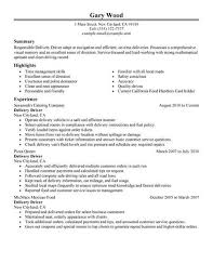 Driver Resume Template For Microsoft Word Livecareer
