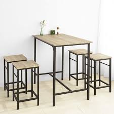 • consider getting home bar furniture such as stools and pub tables to complement your bar cabinet. Haotian Ogt11 N 5 Piece Dining Set Dining Table With 4stools Home Kitchen Breakfast Table Bar Table Set Bar Table With 4 Bar Stools Kitchen Counter With Bar Chairs Buy Online In Antigua And Barbuda At Antigua Desertcart Com Productid