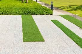 Set the stones flush with turf so it's easy to mow. How And Why You Should Lay Artificial Grass On Concrete Blog