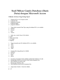 Maybe you would like to learn more about one of these? Soal Basis Data Tentang Query Beserta Jawabannya