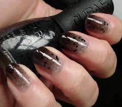 Tumblr Black And Clear Nails Clear Fade To Black Glitter Nails Tumblr Nails Splatter Nails