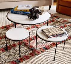 Louise Marble Nesting Tables Set Of 3 Coffee Table Living Room Furniture Sale Nesting Tables