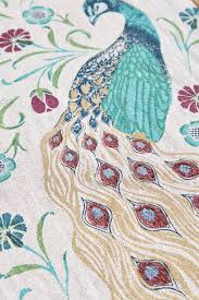 Josie Shenoy Peacock Table Runner Antique Inspiration Motif Design Pattern Play