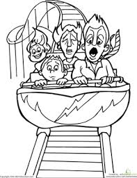 This Fun Coloring Page Features A Roller Coaster Taking Its Riders On A Wild And Crazy Ride Roller Coasters Roller Coasters Wate In 2020 Malen Lernen Malen Achterbahn