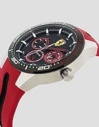 Men's scuderia ferrari watches sleek and sporty timepieces inspired by the world of formula 1: Ferrari Black Red Rev T Watch With Red Details Man Ferrari Store