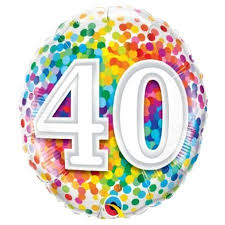 40th balloons delivered in lovely gift box all wrapped up with ribbon and large bow. 40th Birthday Balloon Delivered Flowers For Everyone