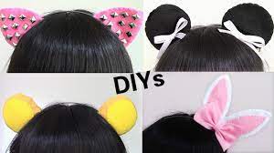 4 Easy Halloween Diys Studded Cat Ears Bear Ears Bunny Ears Panda Ears Headbands Diy Bunny Ears Diy Headband Diy Baby Headbands