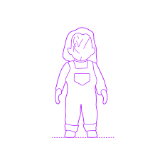 Chucky Dimensions Drawings Dimensions Com Use these as a basis for your day of the dead art! chucky dimensions drawings