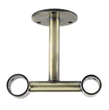 Moreover, the swing arm curtain rod is fixed to the wall with bracket hinges which allow the curtain rod to swing sideways 180°. Double Ceiling Bracket For Curtain Rod Fits 1 Inch Front Rod And 5 8 Urbanest