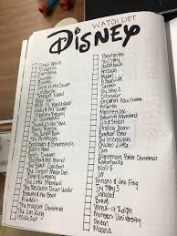 Disney Watch List Bullet Journal Bullet Journal Books Bullet Journal Netflix Bullet Journal Lists
