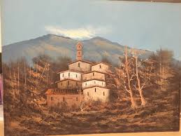 Il padre, filippo, era un pittore. Quadro Angelo Di Santo Del 1986 Autentico Roma Lazio