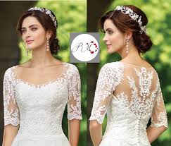 Topper Wear Under Or Over Your Strapless Gown Lace Appliqued Onto Bridal Stretch Tulle With 3 4 Sl Long Wedding Dresses Designer Wedding Dresses Bridal Wear