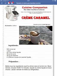 Creme Caramel Recette Companion Moulinex Recette Companion Recette Compagnon