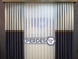 Perdelerimiz de kumaşlarımız gibi kalitelidir ve bizler sadece. Gri Siyah Krem Rengi Kusakli Makro Fon Perde Perdes