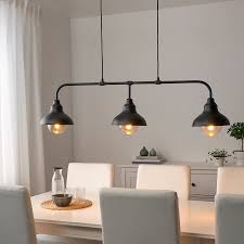 Agunnaryd Pendent Lamp With 3 Lamps Black Ikea Ikea Light Fixture Lights Over Dining Table Black Lamps