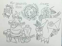 Harry Potter Tattoo Sorcerers Stone Tattoo Hogwarts Letter Tattoo Snape Tattoo Rembembrall Tattoo Hogwarts Letter Tattoo Stone Tattoo Harry Potter Drawings