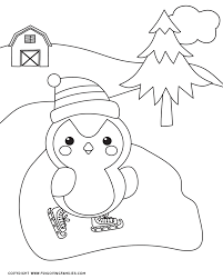 Layla melanie april 24, 2020. Winter Coloring Sheets Cuteenguin Sheetictures Image Inspirations Free For Kids Book Template Approachingtheelephant