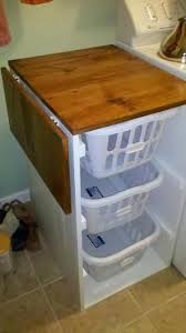 Small bathroom laundry basket ideas. Laundry Basket Organizer With Flip Lid For Folding Great Idea For A Small Space By Proteam Laundry Room Diy Laundry Room Storage Laundry Room Storage Shelves
