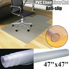 46 X 60 Clear Chair Mat Home Office Computer Desk Floor Carpet Pvc Protector Ww In 2020 Pvc Flooring Home Office Computer Desk Clear Chairs