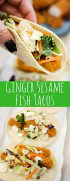 Add some olive oil to a saute pan and add the mahi mahi. Ginger Sesame Fish Tacos Domestic Superhero